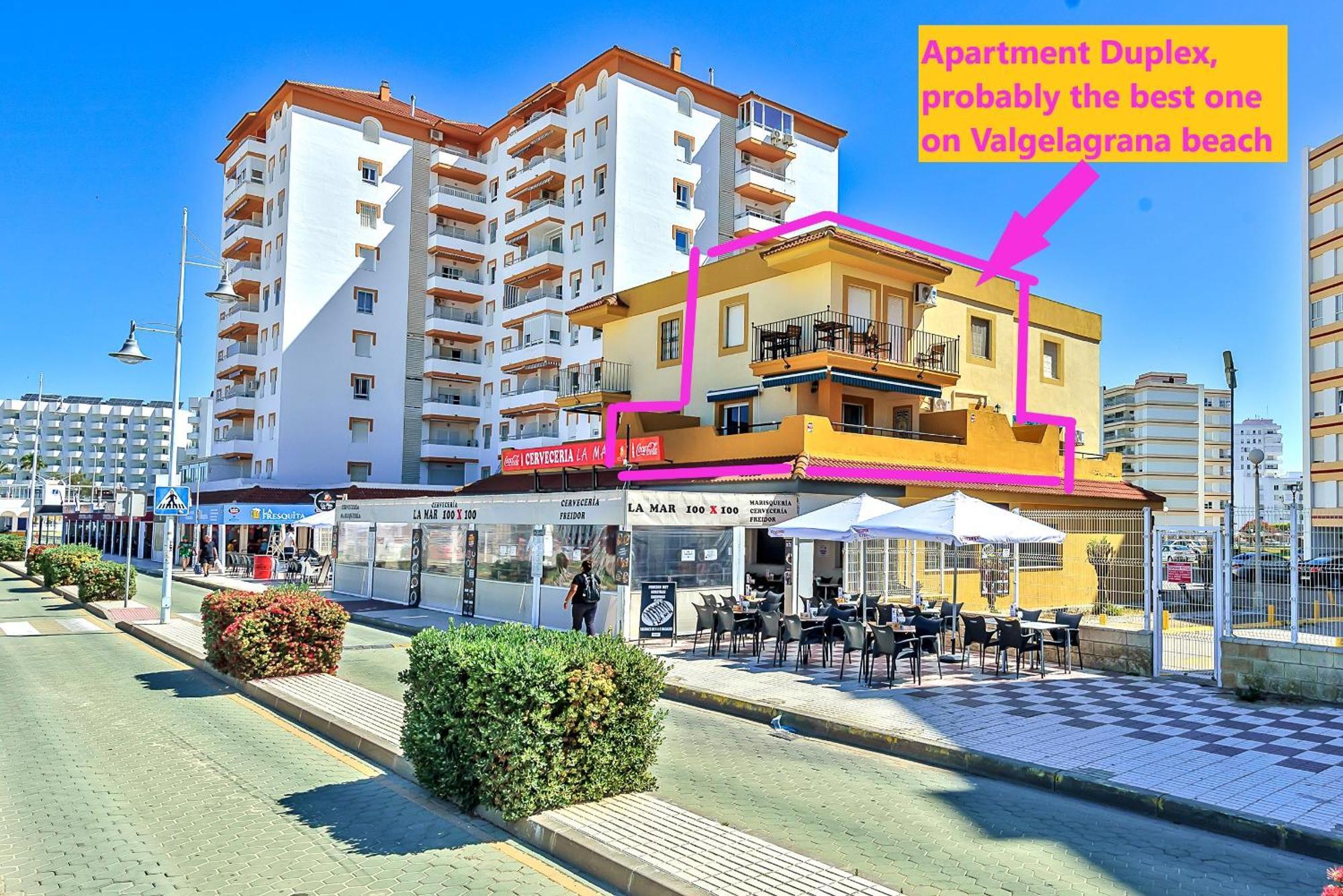 Beachfront Duplex 1ª Linea & Terraces Oceanfront El Puerto de Santa Maria Bagian luar foto
